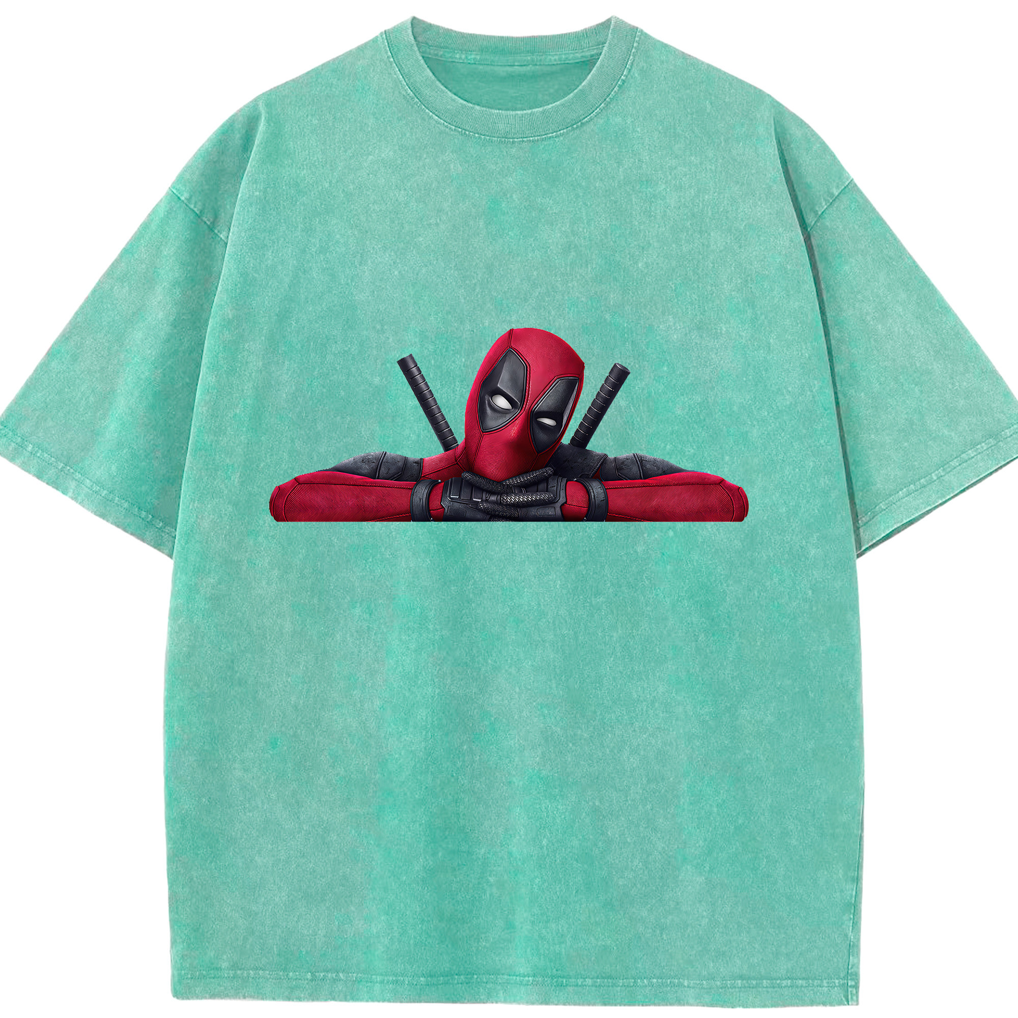 （画像用） Deadpool デッドプール 綿100% ヴィンテージ風 半袖Tシャツ（フロントプリント）